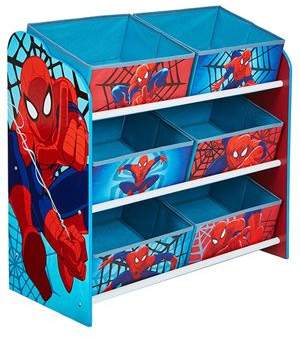 Spiderman 6 Bin Storage Unit