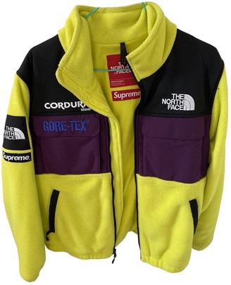 supreme x the north face yellow jacket