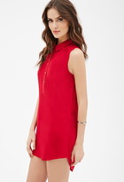 Thumbnail for your product : Forever 21 contemporary collared sleeveless popover tunic