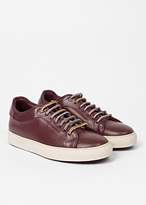 Thumbnail for your product : Paul Smith Women's Burgundy Perforated Leather 'Basso' Trainers