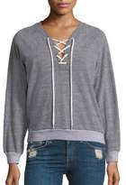 Thumbnail for your product : Monrow Lace-Up Sweatshirt