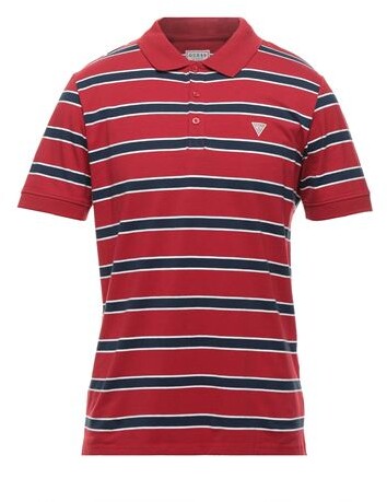 guess striped polo
