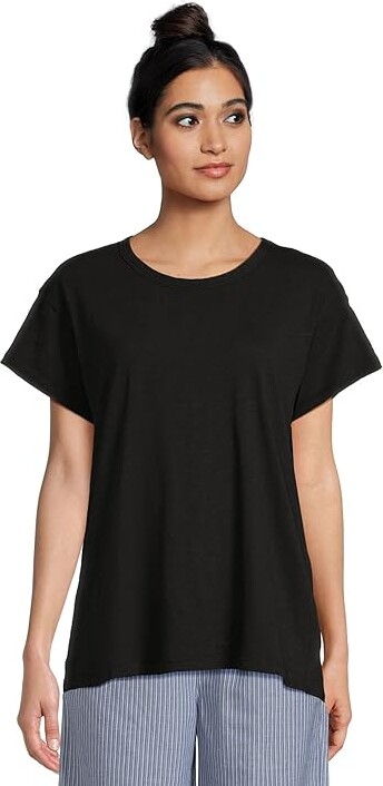 Mod-o-doc Short Sleeve Favorite T-Shirts Women's Clothing Black 1 : MD (US 8-10), Cotton