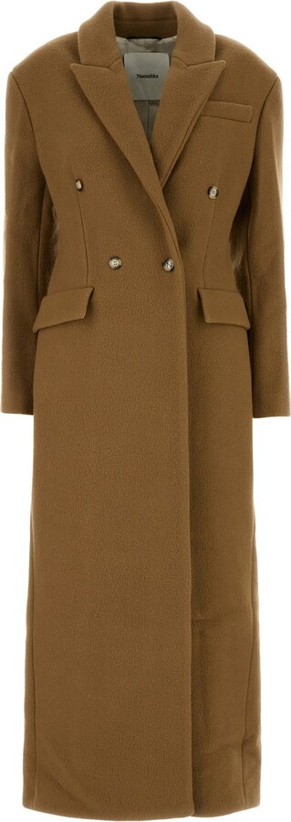 Camel wool blend Ferris coat