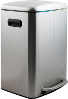 Neu Home Steel 10.57 Gallon Step on Multi-Compartments Trash & Recycling Bin