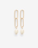 Thumbnail for your product : Express Paperclip Pearl Drop Earrings