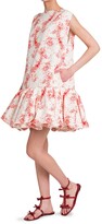 Thumbnail for your product : Valentino Floral Flounce Hem Shift Dress