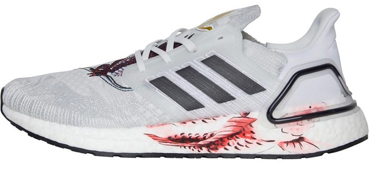 adidas Mens Ultraboost 20 Neutral Running Shoes Crystal White/Core  Black/Solar Red - ShopStyle