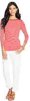 Thumbnail for your product : Lauren Ralph Lauren Striped Buttoned-Shoulder Cotton Shirt