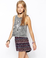 Thumbnail for your product : ASOS Acid Wash Swing Tank with Henna Hand
