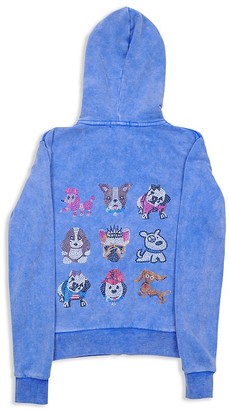 Butter Shoes Girls' Studded Puppies Hoodie - Sizes 4-6