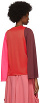 Thumbnail for your product : Comme des Garcons Red Colorblock Long Sleeve T-Shirt