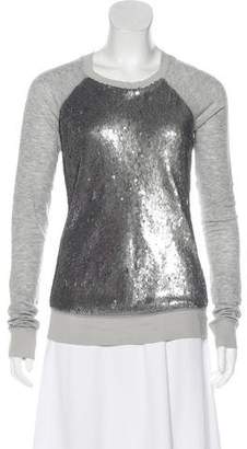 Elizabeth and James Sequined Long Sleeve Top