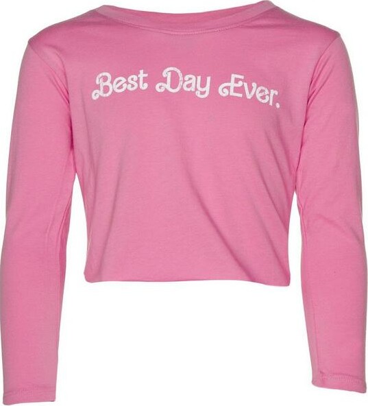 PRINCE PETER COLLECTION Girls' Best Day Ever Long Sleeve T-Shirt Large Pink