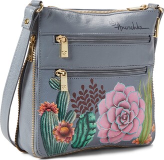 Anuschka Expandable Travel Crossbody 550 (Desert Garden) Handbags