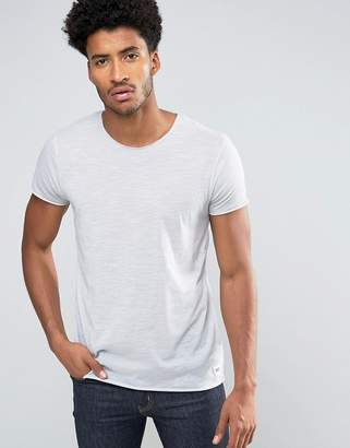 Solid T-Shirt With Raw Edges