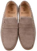 Thumbnail for your product : Brunello Cucinelli Python Round-Toe Loafers