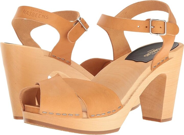 Swedish Hasbeens Merci Sandal (Nature) Women's Clog/Mule Shoes - ShopStyle