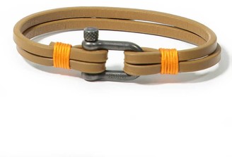 Teahupo'o Leather Bracelet - Brown & Orange