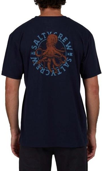 Men's Salty Crew Tantacles Octopus T-Shirt Medium Navy