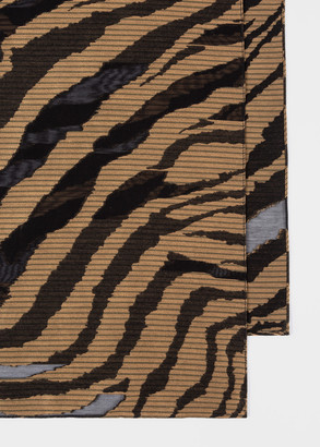 Paul Smith Brown 'Zebra Stripe' Lightweight Scarf
