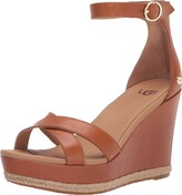 tan leather wedges