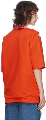 pushBUTTON Pink & Orange Logo Short Sleeve Shirt