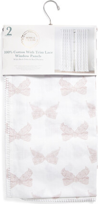 Set Of 2 50x96 Wilder Bow Window Panels | Cotton