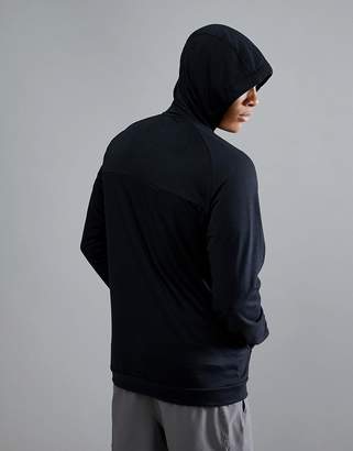 New Look Sport Hoodie With Zip In Black