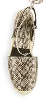 Thumbnail for your product : Michael Kors Tiffany Snakeskin Lace-Up Espadrille Flats