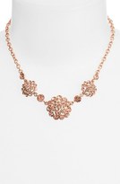 Thumbnail for your product : Anne Klein Small Crystal Cluster Frontal Necklace