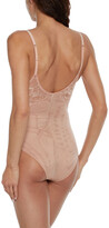 Thumbnail for your product : La Perla Lace-paneled Stretch-tulle Underwired Bodysuit