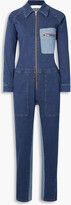Thumbnail for your product : See by Chloe Patchwork denim jumpsuit