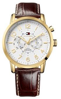 Tommy Hilfiger Men's chronograph brown strap watch