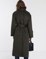 Thumbnail for your product : ASOS DESIGN brushed utility coat in khaki