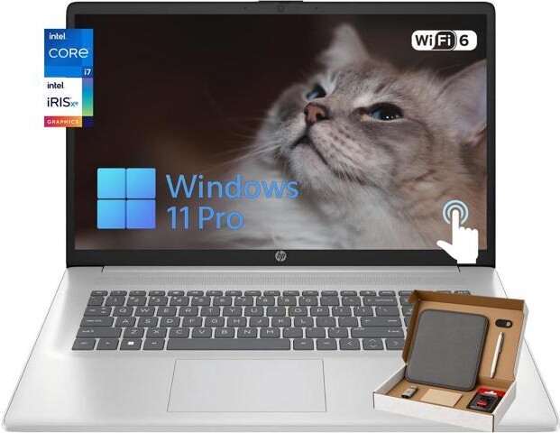 HP Business Laptop, 17.3' HD+ Touchscreen, Intel i7-1355U, 64GB RAM, 2TB SSD, Intel Iris Xe Graphics, Wi-Fi 6, Windows 11 Pro
