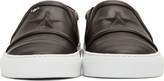 Thumbnail for your product : Givenchy Black Leather Star Embossed Slip-On Sneakers
