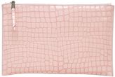 Rochas Croc Embossed Leather Pouch 