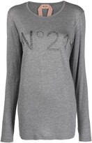 Thumbnail for your product : No.21 long-sleeved logo T-shirt