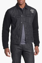 Thumbnail for your product : Insight 'Revival' Denim Jacket with Knit Sleeves