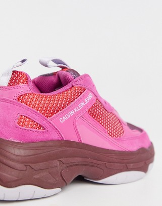 Calvin Klein Jeans maya trainers in hot pink