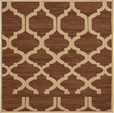 Red Barrel Studio Machine Washable Trellis Brown Area Rug