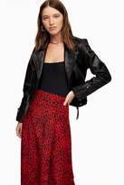 Thumbnail for your product : Topshop TALL Red Spot Double Split Midi Skirt