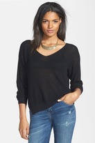 Thumbnail for your product : Leith 'Shaker' Sheer Cotton Pullover