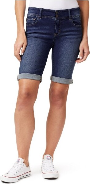 Wallflower WallFlowerWomen'sUltraDenimBermudaShorts9"Mid-RiseInstaSoftJuniors(AvailableinPlusSizes),Paris,13