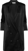 Thumbnail for your product : Halston Double-breasted Satin-crepe Mini Tuxedo Dress