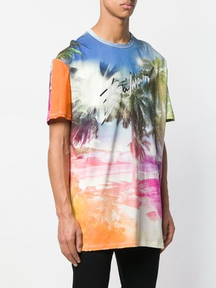 Balmain beach print T-shirt