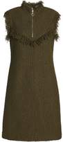 Nina Ricci Fringe-Trimmed Knitted Mini Dress