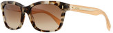 Thumbnail for your product : Fendi Universal Fit Rectangle Sunglasses, Beige