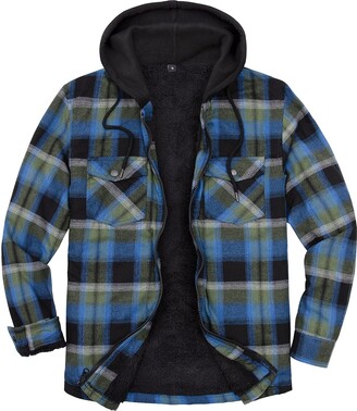 hooded plaid jacket